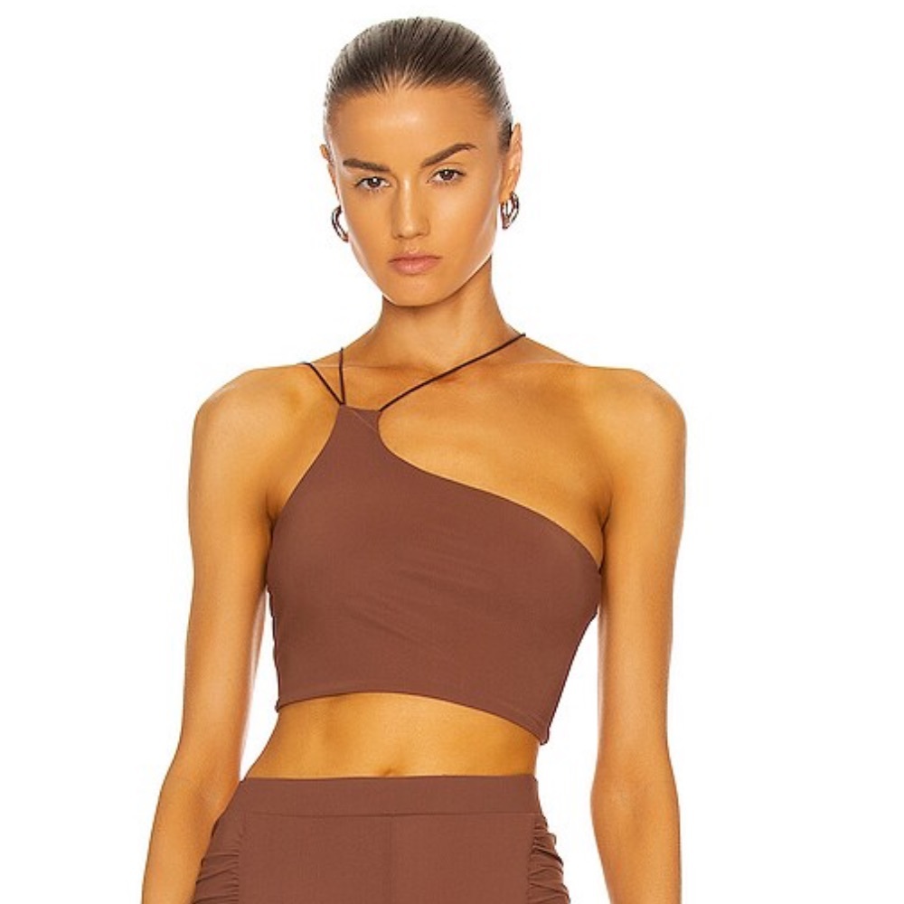 Alice NYC Rust Avon Asymmetrical Top